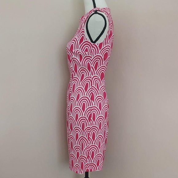 Alyx Women's Sleeveless Sheath Dress Pink and White Size 2 - Picture 2 of 6